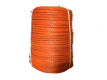 China Free Shipping 10MM x 100M Orange High Quality 12 Strand UHMWPE Rope Towing Rope Winch Line For ATV UTV 4X4 4WD OFF-ROAD supplier