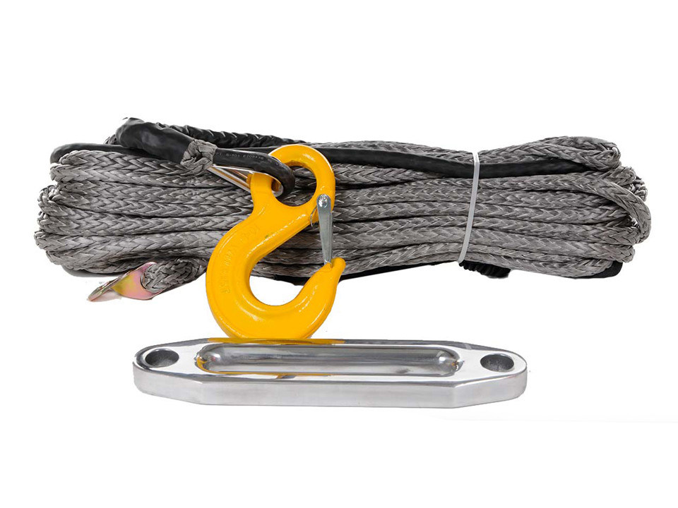 Free Shipping 12MM x 30M Black Synthetic Winch Line Cable Rope With