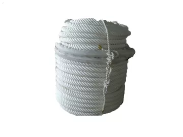 China Good Quality Dia 48mm 6&quot; Cir x 220 Mtrs Length 6-Strand Cross Laid White Atlas Mooring Rope For Ship supplier