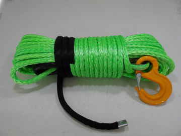 China High Quality 12 Strand 12MM x 30M Synthetic UHMWPE Winch Rope With Hook For 4x4/UTV/ATV/OFFROAD supplier