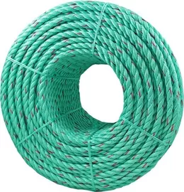 China High Strength Dia 12mm x 220 mtrs Length 3 Strand Green Color Polysteel Rope With Good Price supplier