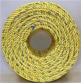 China High Tenacity Dia 16mm x 220 mtrs Length3 Strand Yellow Polypropylene Rope With Good Price supplier