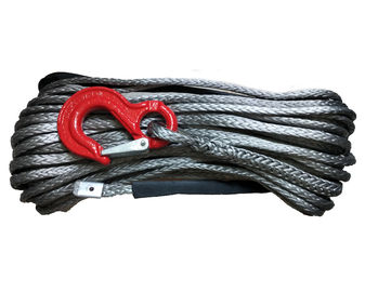 China Free Shipping 14mm x 30m synthetic Plasma UHMWPE winch line rope cable with hook supplier