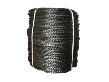 China Free Shipping 10MM x 100M Black High Quality 12 Strand UHMWPE Rope Towing Rope Winch Line For ATV UTV 4X4 4WD OFF-ROAD supplier
