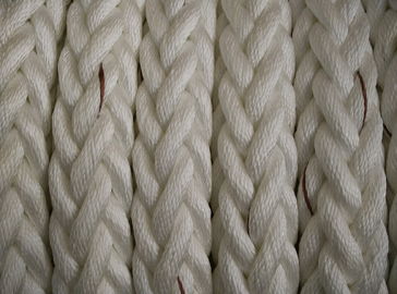 64mm x 220 MTR White 12 Strand Polypropylene and Polyester Mixed Mooring Rope For Ship supplier