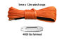 5mm * 12m + 4000lbs fairlead grey synthetic winch line rope with sheath and thimble for 4x4 4wd atv utv off-road supplier